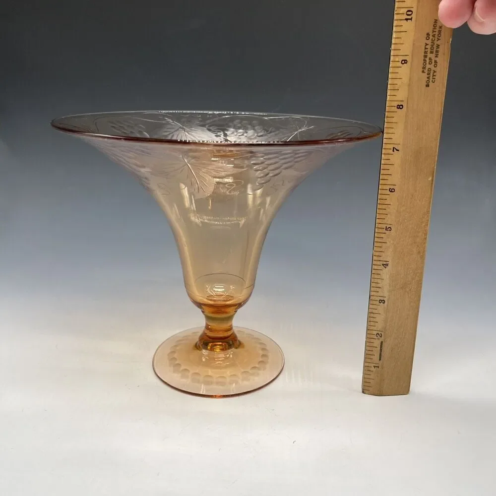 Fostoria Grape Footed Flared Vase 7